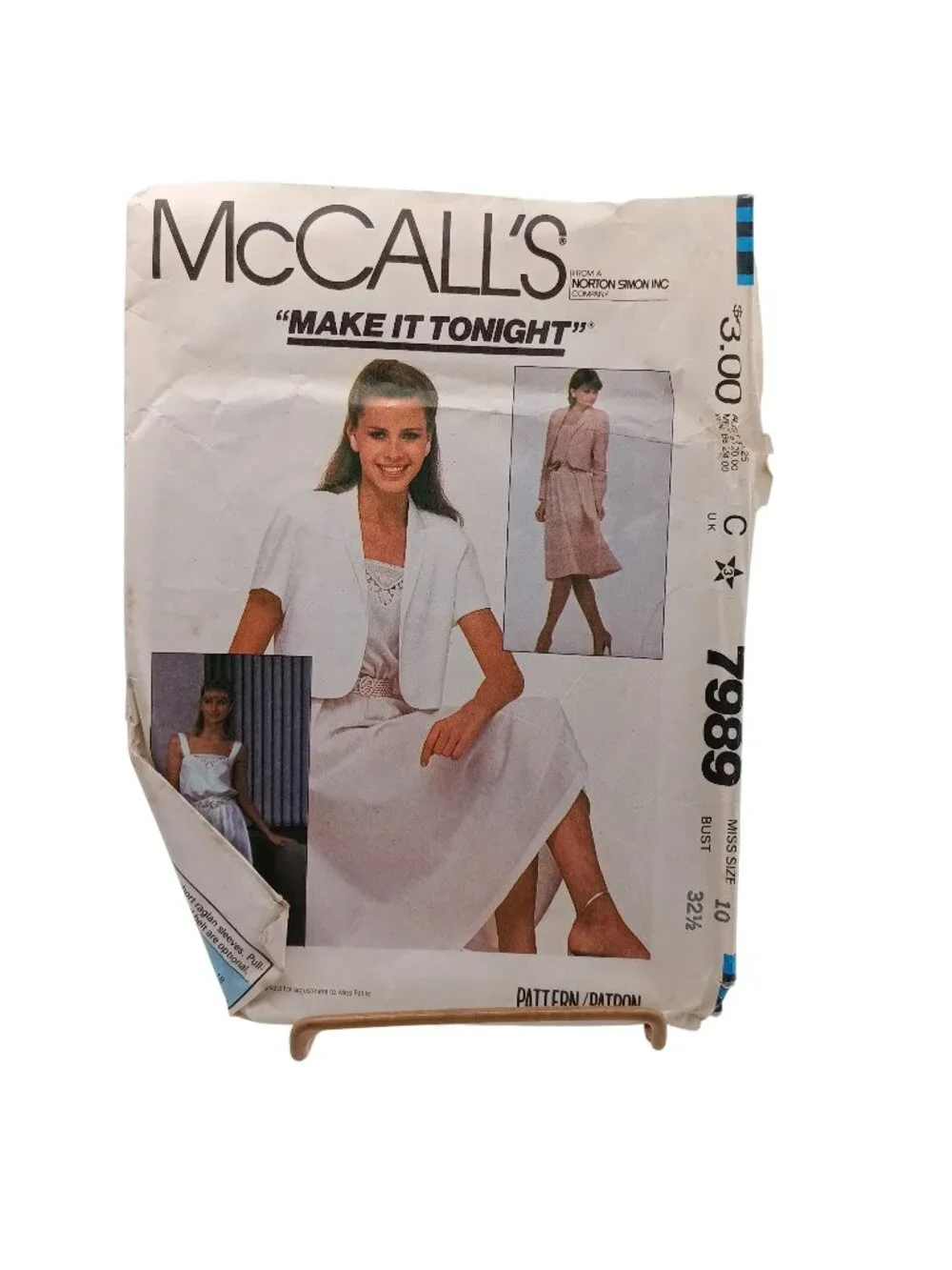 McCalls 7989 Misses Sewing Pattern For Jacket & Dress Size 10 32.5